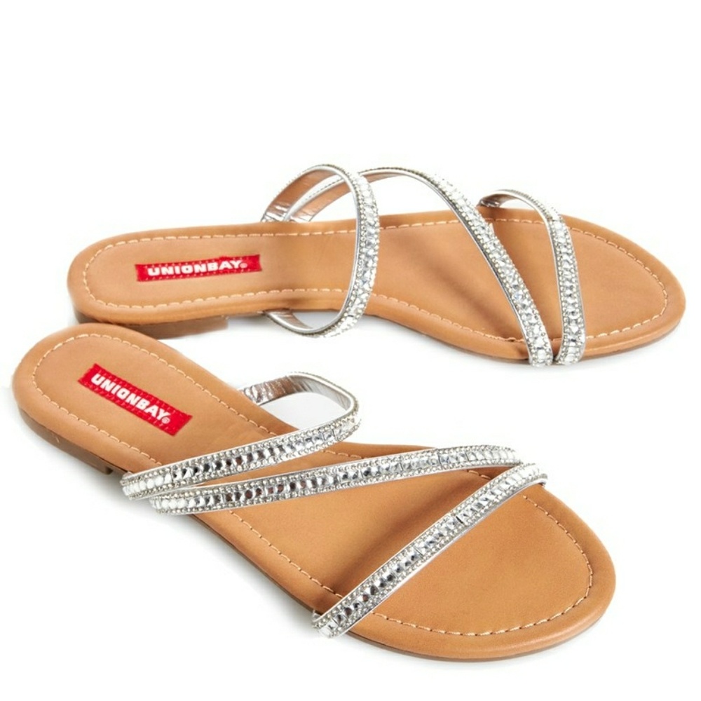 Limited🕛SALE🔥UNIONBAY Crystal Asymmetric Sandals - Picture 1 of 2